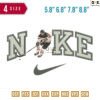 Swoosh Hockey White Embroidery Design