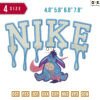 Swoosh Melt eeyore Embroidery Design
