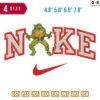 Swoosh michael ninja turtle Embroidery Design
