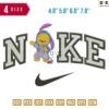 Swoosh pooh hoodie Embroidery Design
