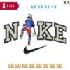 Swoosh ranger Ski Embroidery Design