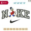 Swoosh Scrooge Mc Duck Embroidery Design