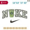 Swoosh starbuck lime Embroidery Design