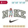 Swoosh Wendys Embroidery Design