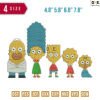 Simpson Family Stand Embroidery Design