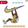 Swoosh Laker Embroidery Design