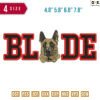 Blade Dog Embroidery Design
