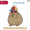 Capibara Embroidery Design