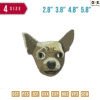 Dog Face F Embroidery Design 2.8"