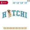 H dog tchi Embroidery Design 4.8"? 5.8" 6.8" 7.8"