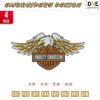 Harley Davidson eagle Embroidery Design