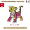 Baby tiger full body Embroidery Design