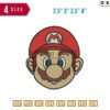 Mario Face Embroidery Design