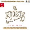 Nike Butterfliess Embroidery Design