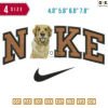 Nike Dog Brown Embroidery Design ?4.8" 5.8" 6.8" 7.8"