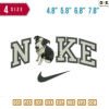 Nike Dog Sit Embroidery Design ?4.8" 5.8" 6.8" 7.8"
