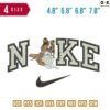 Nike Dog Sit B Embroidery Design ?4.8" 5.8" 6.8" 7.8"