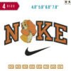 Nike Lady Dog Glance Embroidery Design ?4.8" 5.8" 6.8" 7.8"