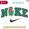 Nike Lilo Dance Embroidery Design 4.8" 5.8" 6.8" 7.8"