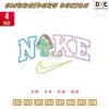 Nike mushroom Embroidery Design