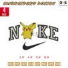 Nike Squirrel yellow Embroidery Design