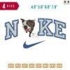 Nike pitbull dog Embroidery Design ?4.8" 5.8" 6.8" 7.8"