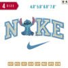Nike Stitch Sit B Embroidery Design Couple with Nike Angel sit B