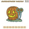 Snail Pumpkin halloween Embroidery Design 3.8" 4.8" 5.8" 6.8"