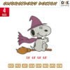 Snoopy Witch Embroidery Design