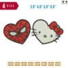 Spider Hellokitty Embroidery Design 3.8" 4.8" 5.8" 6.8"