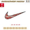 Swoosh Supreme Embroidery Design