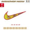 Swoosh Naruto Fire Embroidery Design