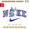 Nike Stitch wit coffee cup Embroidery Design