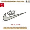 Swoosh Crown King Embroidery Design