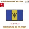 Barbados Flag embroidery Embroidery Design
