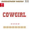 Cowgirl Embroidery Design