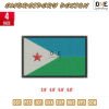 Djbouti Flag embroidery Embroidery Design