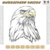 Eagle Face Embroidery Design