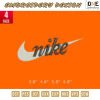 Nike typo Embroidery Design