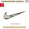 Swoosh Lebanon Flag Embroidery Design