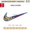 swoosh superman Embroidery Design