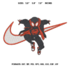 Swoosh Black Spider Hero Embroidery design