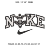 Swoosh Black Spider Hero Embroidery design