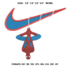 Swoosh Spider Hero Embroidery design
