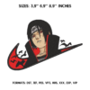 Uchiha Itachi Embroidery Design