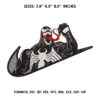 Swoosh Venom Embroidery Design