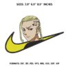 Swoosh Draken Embroidery Design
