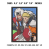 Naruto and Jiraya Embroidery design