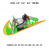 Swoosh Chainsaw Man Embroidery Design