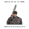 Guts Berserk Embroidery Design